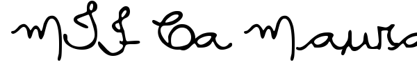 MTF Ca Maura font preview